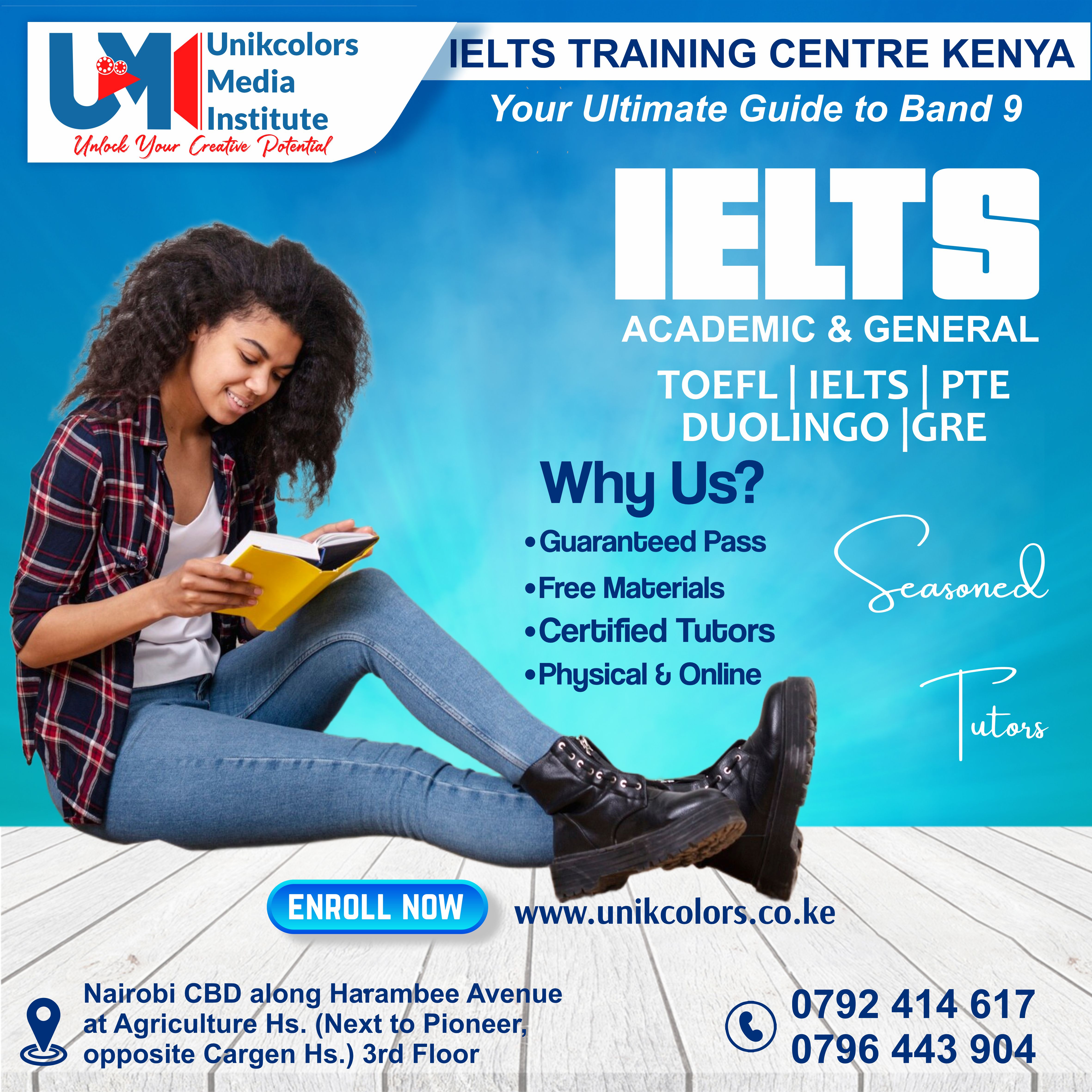 IELTS TRAINING CENTRE KENYA - IELTS PREPARATION | OET | TOEFL | PTE | GRE | DUOLINGO